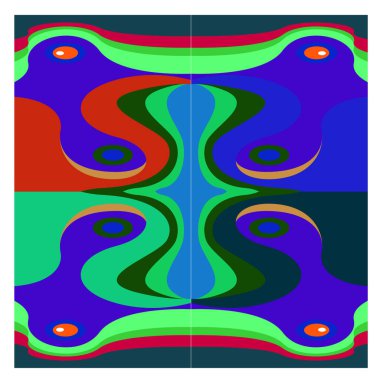 Kaynak için vektör renkli geometrik ve eğri arkaplan deseni