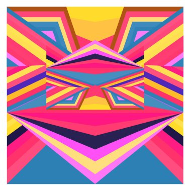 Kaynak için vektör renkli geometrik ve eğri arkaplan deseni