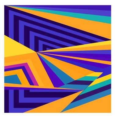 Kaynak için vektör renkli geometrik ve eğri arkaplan deseni