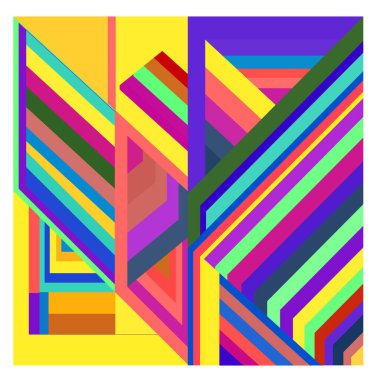 Kaynak için vektör renkli geometrik ve eğri arkaplan deseni