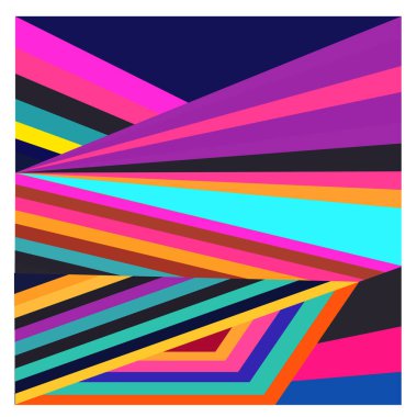 Kaynak için vektör renkli geometrik ve eğri arkaplan deseni