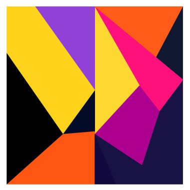 Kaynak için vektör renkli geometrik ve eğri arkaplan deseni