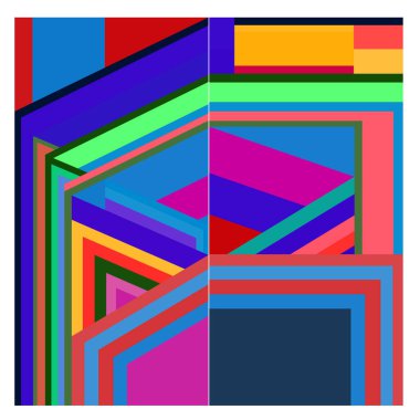 Kaynak için vektör renkli geometrik ve eğri arkaplan deseni