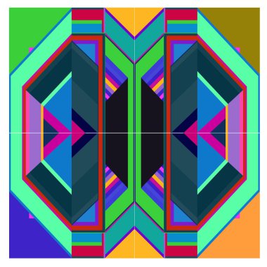 Kaynak için vektör renkli geometrik ve eğri arkaplan deseni