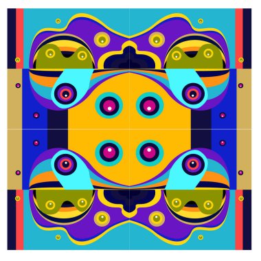 Kaynak için vektör renkli geometrik ve eğri arkaplan deseni