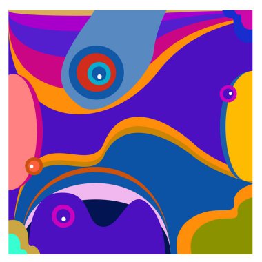 Kaynak için vektör renkli geometrik ve eğri arkaplan deseni