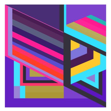 Kaynak için vektör renkli geometrik ve eğri arkaplan deseni