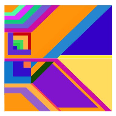 Kaynak için vektör renkli geometrik ve eğri arkaplan deseni