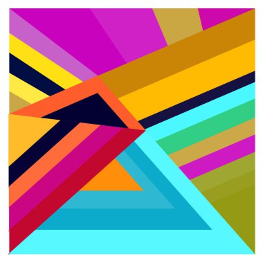 Kaynak için vektör renkli geometrik ve eğri arkaplan deseni