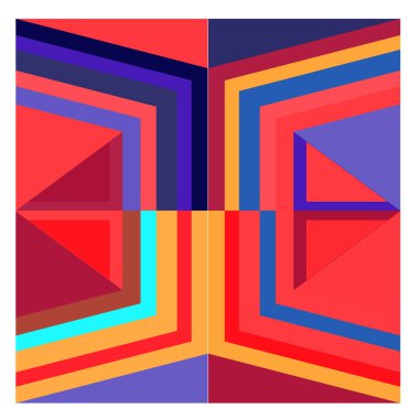 Kaynak için vektör renkli geometrik ve eğri arkaplan deseni