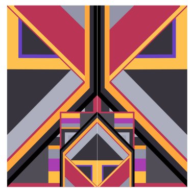 Kaynak için vektör renkli geometrik ve eğri arkaplan deseni