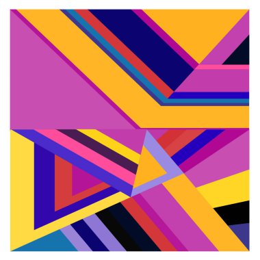 Kaynak için vektör renkli geometrik ve eğri arkaplan deseni