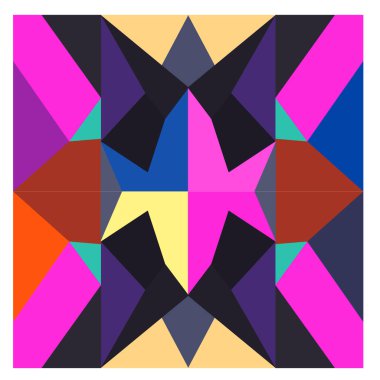 Kaynak için vektör renkli geometrik ve eğri arkaplan deseni