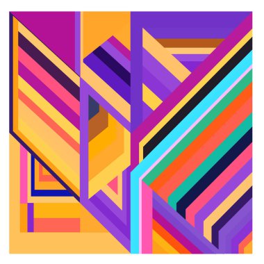 Kaynak için vektör renkli geometrik ve eğri arkaplan deseni