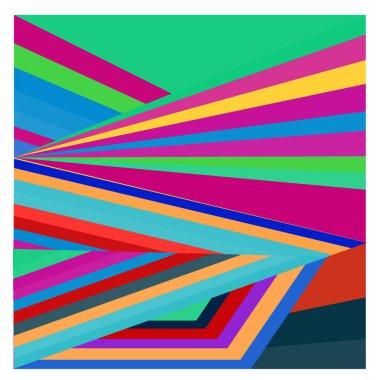 Kaynak için vektör renkli geometrik ve eğri arkaplan deseni