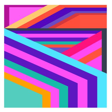 Kaynak için vektör renkli geometrik ve eğri arkaplan deseni