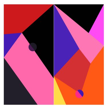 Kaynak için vektör renkli geometrik ve eğri arkaplan deseni