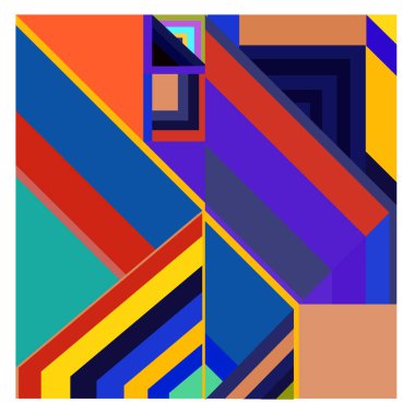 Kaynak için vektör renkli geometrik ve eğri arkaplan deseni