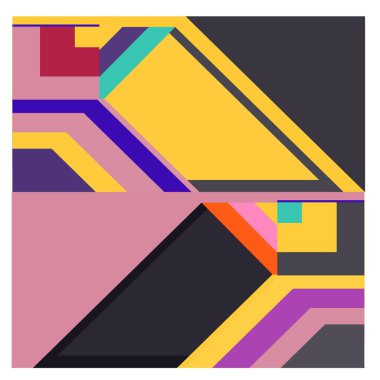 Kaynak için vektör renkli geometrik ve eğri arkaplan deseni