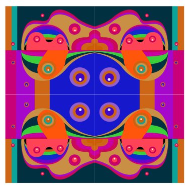 Kaynak için vektör renkli geometrik ve eğri arkaplan deseni