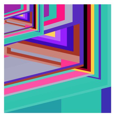 Kaynak için vektör renkli geometrik ve eğri arkaplan deseni