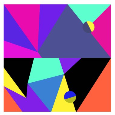 Kaynak için vektör renkli geometrik ve eğri arkaplan deseni