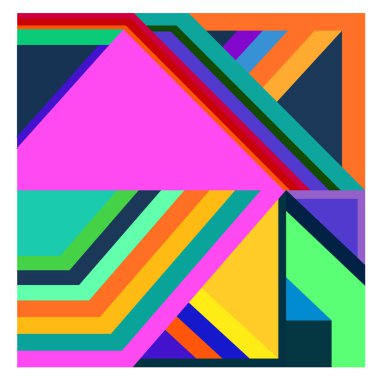 Kaynak için vektör renkli geometrik ve eğri arkaplan deseni