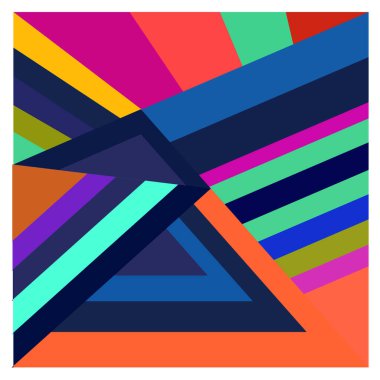 Kaynak için vektör renkli geometrik ve eğri arkaplan deseni