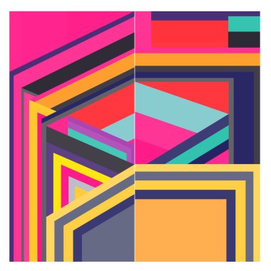 Kaynak için vektör renkli geometrik ve eğri arkaplan deseni