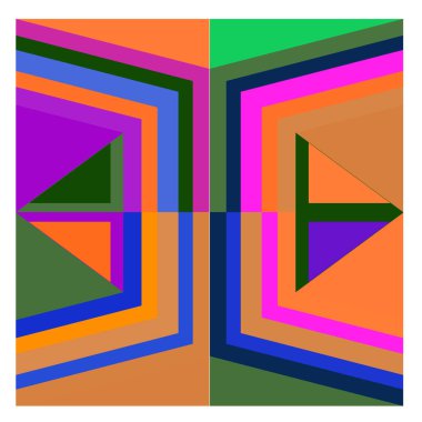 Kaynak için vektör renkli geometrik ve eğri arkaplan deseni