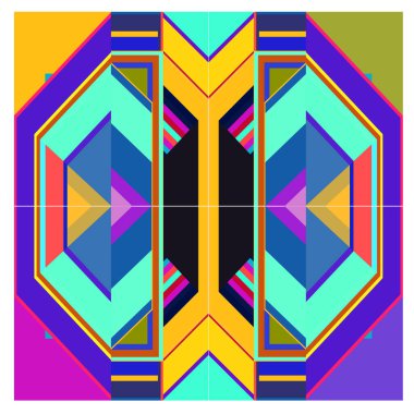 Kaynak için vektör renkli geometrik ve eğri arkaplan deseni