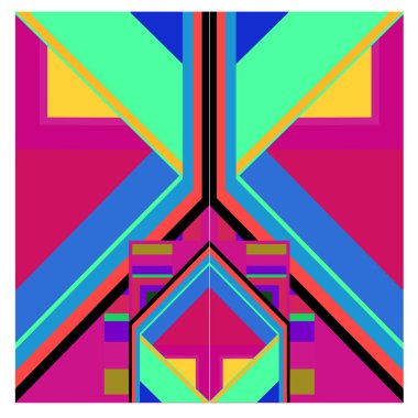 Kaynak için vektör renkli geometrik ve eğri arkaplan deseni