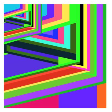 Kaynak için vektör renkli geometrik ve eğri arkaplan deseni