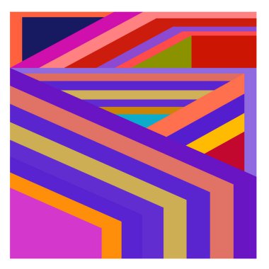 Kaynak için vektör renkli geometrik ve eğri arkaplan deseni