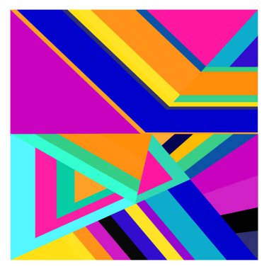 Kaynak için vektör renkli geometrik ve eğri arkaplan deseni