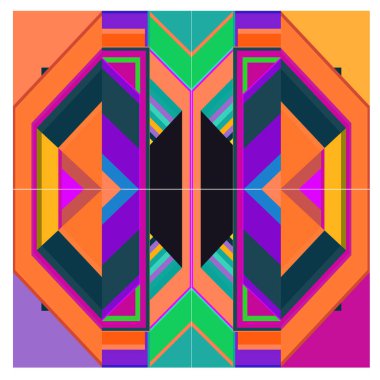 Kaynak için vektör renkli geometrik ve eğri arkaplan deseni