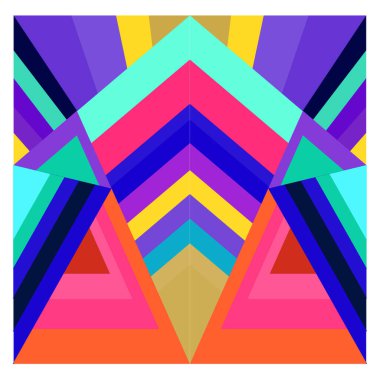 Kaynak için vektör renkli geometrik ve eğri arkaplan deseni