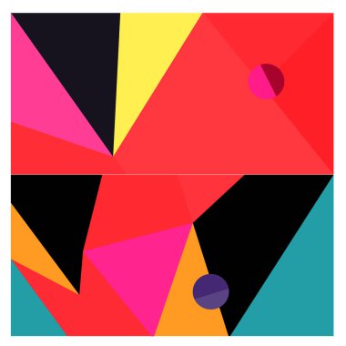 Kaynak için vektör renkli geometrik ve eğri arkaplan deseni