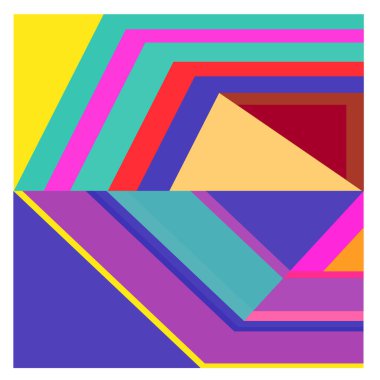 Kaynak için vektör renkli geometrik ve eğri arkaplan deseni