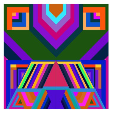 Kaynak için vektör renkli geometrik ve eğri arkaplan deseni