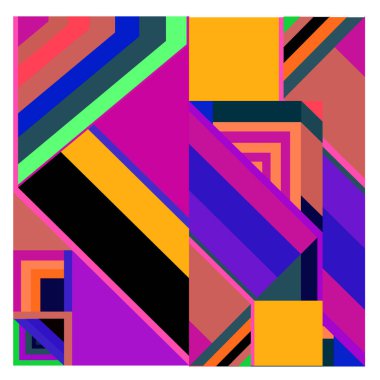 Kaynak için vektör renkli geometrik ve eğri arkaplan deseni