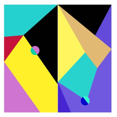 Kaynak için vektör renkli geometrik ve eğri arkaplan deseni