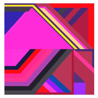 Kaynak için vektör renkli geometrik ve eğri arkaplan deseni