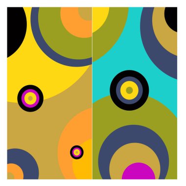 Kaynak için vektör renkli geometrik ve eğri arkaplan deseni