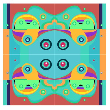 Kaynak için vektör renkli geometrik ve eğri arkaplan deseni