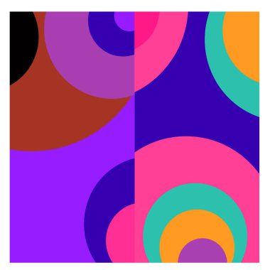 Kaynak için vektör renkli geometrik ve eğri arkaplan deseni