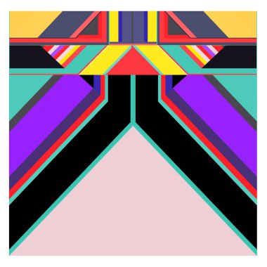 Kaynak için vektör renkli geometrik ve eğri arkaplan deseni