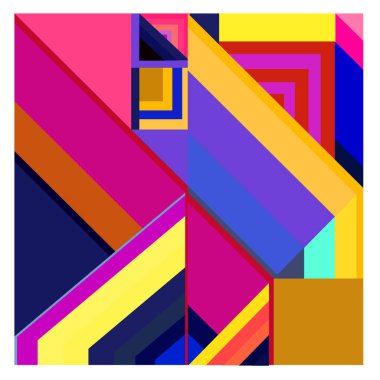 Kaynak için vektör renkli geometrik ve eğri arkaplan deseni