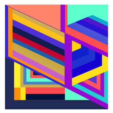 Kaynak için vektör renkli geometrik ve eğri arkaplan deseni