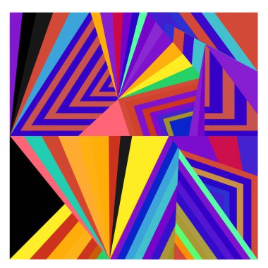 Kaynak için vektör renkli geometrik ve eğri arkaplan deseni